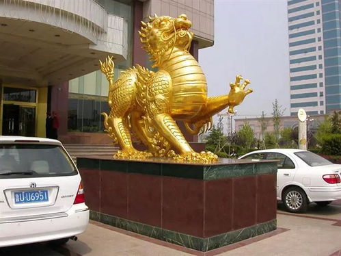 天顺雕塑 台州铜麒麟 1.3米站姿铜麒麟