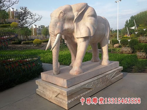 大象抱鼓石 阜阳汉白玉大象雕塑图片